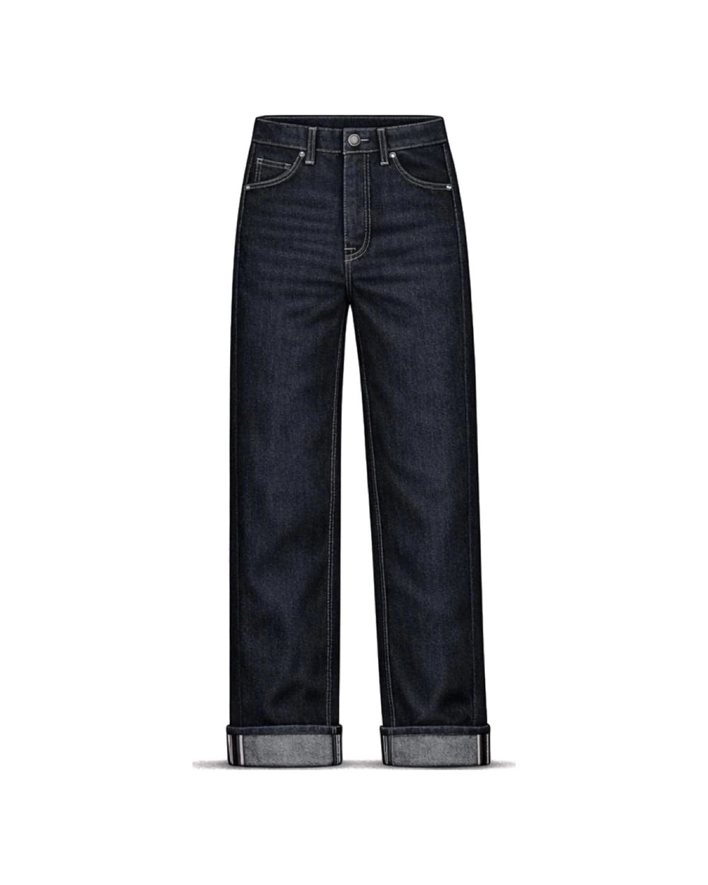 Yūgen, jeans in denim giapponese indigo: fronte