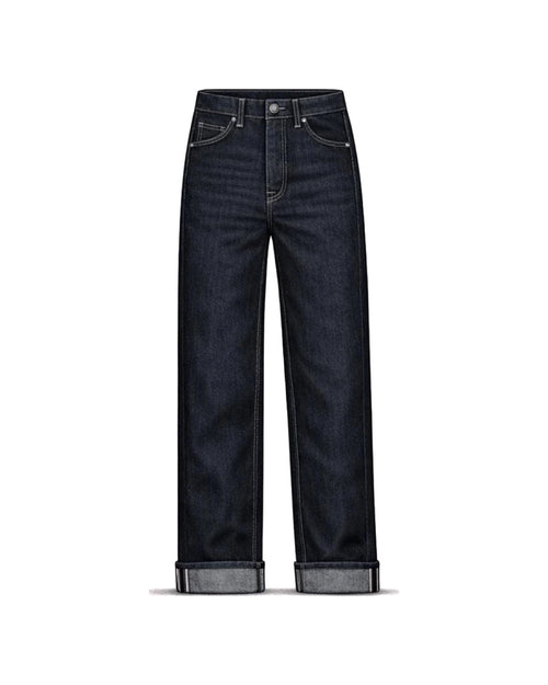 Yūgen, jeans in denim giapponese indigo: fronte