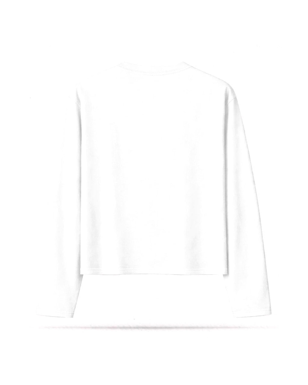 Komorebi, longsleeve bianco in cotone: retro