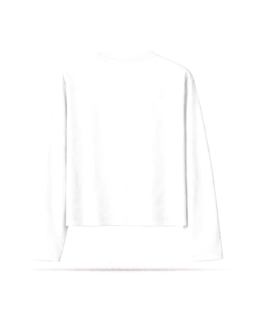 Komorebi, longsleeve bianco in cotone: retro